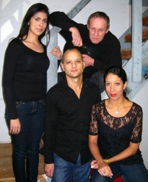 The world premiere cast of Se Llama Cristina at Magic Theatre: (clockwise from left) Karina Gutiérrez, Rod Gnapp*, Sarah Nina Hayon*, and Sean San José*.