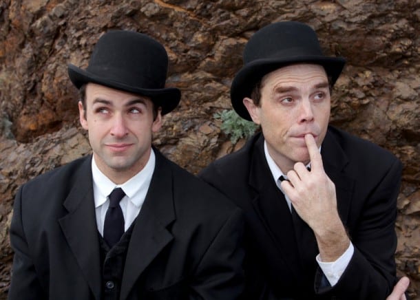 Oregon Shakespeare Festival company member Mark Bedard and Mark Anderson Phillips in Samuel Beckett's Waiting for Godot at Marin Theatre Company,