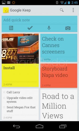 Google Keep - a pretty, lightweight task organizer and note taking app.