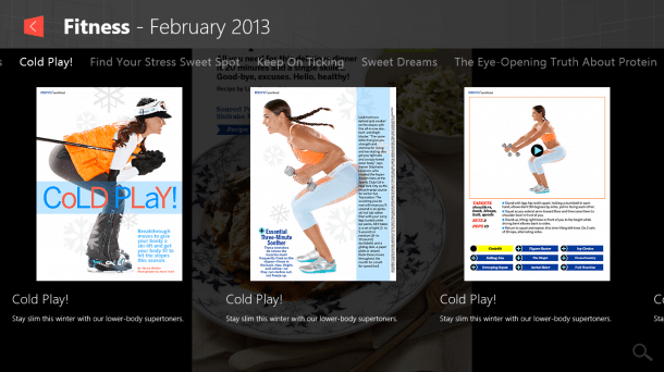 Next Issue is now available for Windows 8. The updated interface features a handy carousel view. 