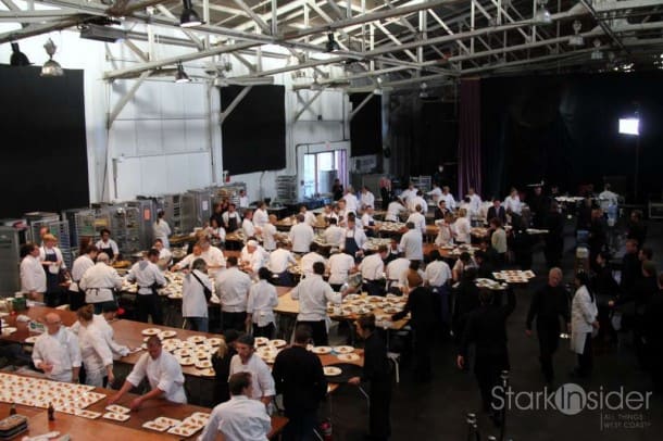 Behind the Scenes: Incredible artistry and culinary skills on display in the "kitchen" at the Star Chefs and Vintners Gala in San Francisco.