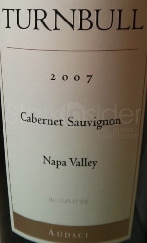 Turnbull Wine Cellars 2007 Cabernet Sauvignon Review