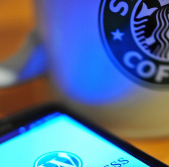 Smartphone in Starbucks