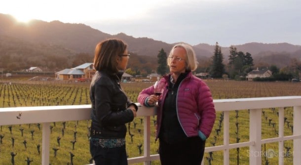 Loni Stark of Stark Insider TV with winemaker Cathy Corison, one of the first women to make wine in Napa.