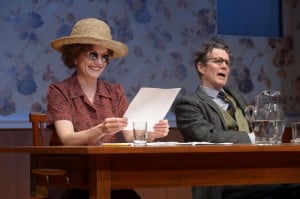 Sarah Ruhl and Les Waters return to Berkeley Rep with Dear Elizabeth, which stars Mary Beth Fisher (left) and Tom Nelis as esteemed poets and lifelong friends Elizabeth Bishop and Robert Lowell.