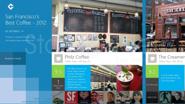 Foursquare Review - Windows 8