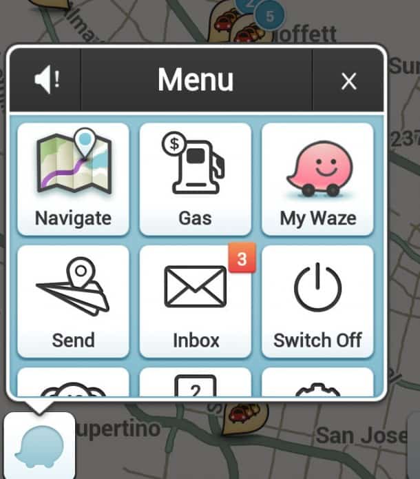 Waze Menu