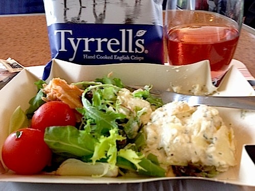 Sample of light lunch on BritRail