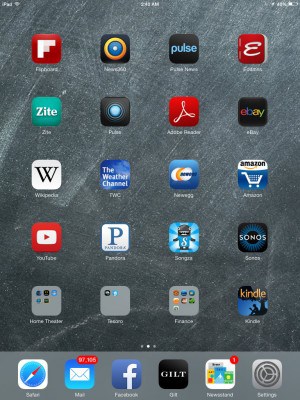 Apple iOS 7 on iPad Mini