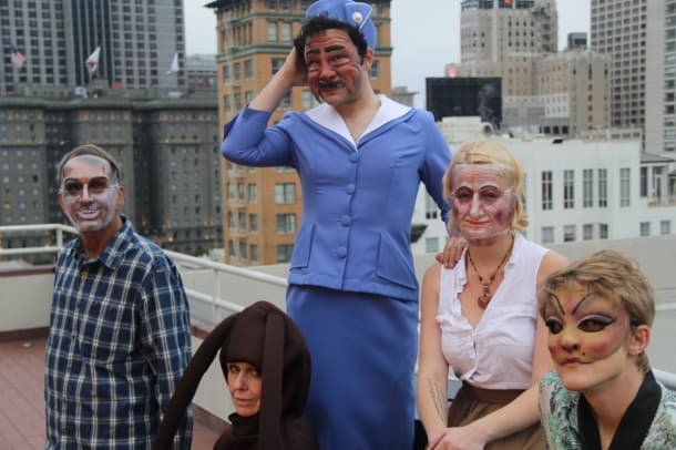Welcome to San Francisco! Cast of Golden Dragon, left to right: Philip Wharton, Susannah Wood, Nick Medina, Celeste Conowitch, and Andrew Akraboff.