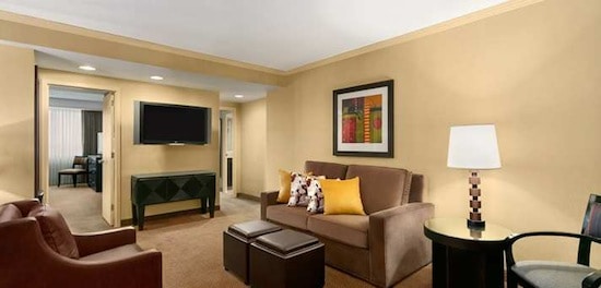 Spacious two room suite is the norm at Embassy Suites