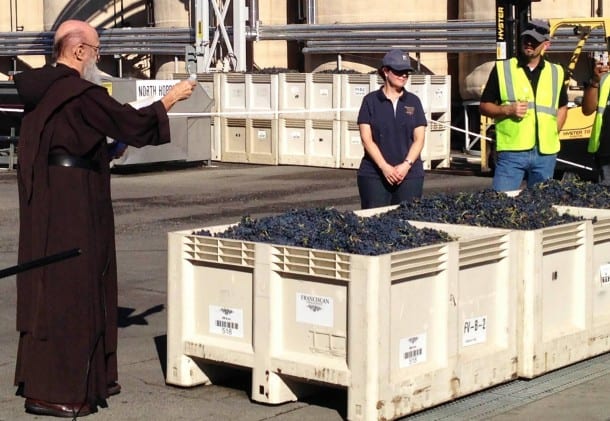 Franciscan Estate - Blessing Grapes