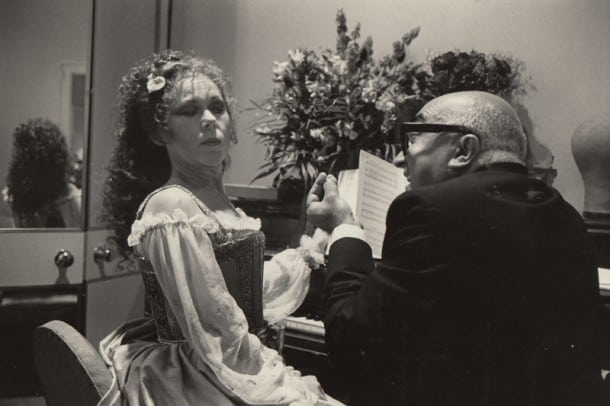 Lotfi Mansouri and Renata Scotto La Gioconda at San Francisco Opera, 1979.