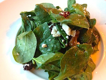 Spinach and Amaltheia feta salad at Rainbow Ranch Restaurant