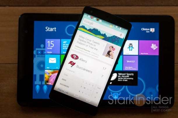 LG Nexus 5 and Dell Venue 8 Pro