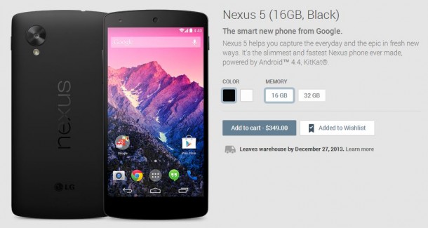 Nexus 5 Play Store