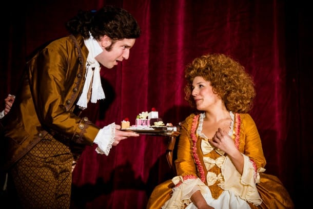 Aidan O'Reilly and Roneet Aliza Rahamim in 'Amadeus' at City Lights Theater Company in San Jose.