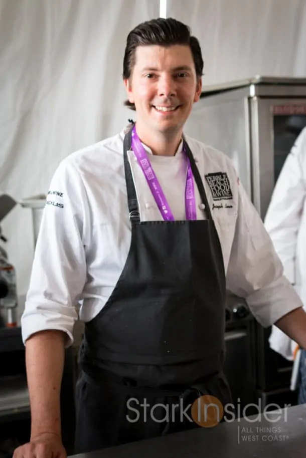 Chef Joseph Lenn of Blackberry Farm stops for a quick smile during the course of lunch. 