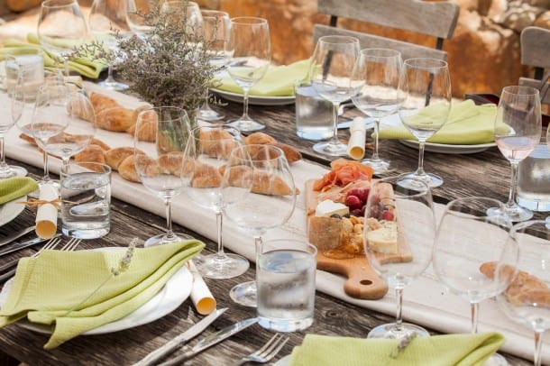 Guests enjoyed a family-style meal prepared by famed Dry Creek Kitchen. Photo by Jason Tinacci for the Napa Valley Vintners.