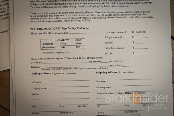 2009 Promontory Napa Valley Red Wine - Prices