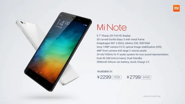 Xiaomi-MiNote-Specs