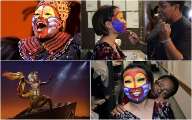 Backstage: Lion King musical with Rafiki (Buyi Zama)