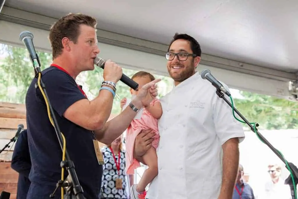 Meadowood Napa Valley's Michelin Star chef Christopher Kostow speaks with Billy Bush. Photo by <a href="https://www.tinacciphoto.com" target="_blank">Jason Tinacci</a> for the Napa Valley Vintners.