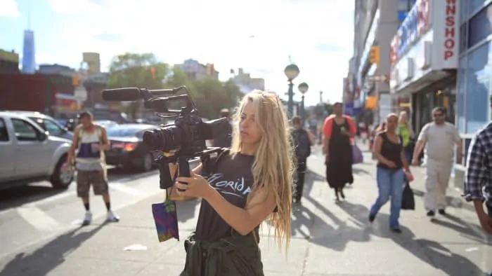 Wolfpack director Crystal Moselle with Canon C100 filming