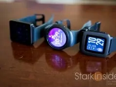 LG G Watch, Samsung Gear S2, Pebble Time.