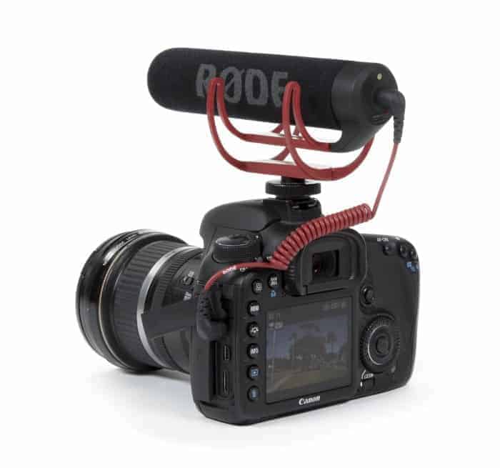 Canon EOS DSLR with Rode VMGO Shotgun Microphone