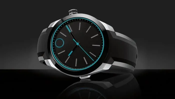 Movado Bold Motion smartwatch: Looks dramatic, relies on haptic feedback and LEDs for notifications.