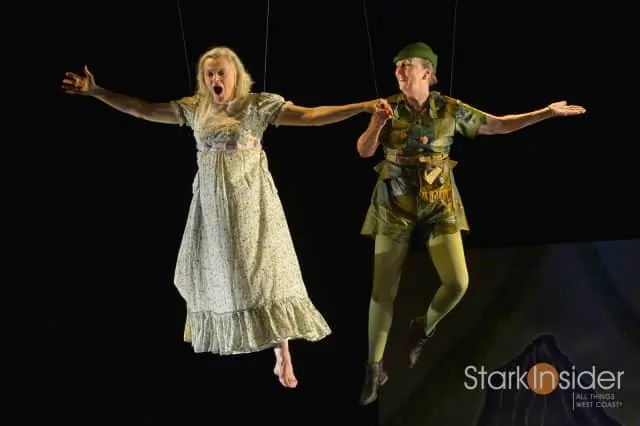 (l to r) Ellen McLaughlin (Wendy) and Kathleen Chalfant (Ann) in Sarah Ruhl’s For Peter Pan on her 70th birthday at Berkeley Rep.