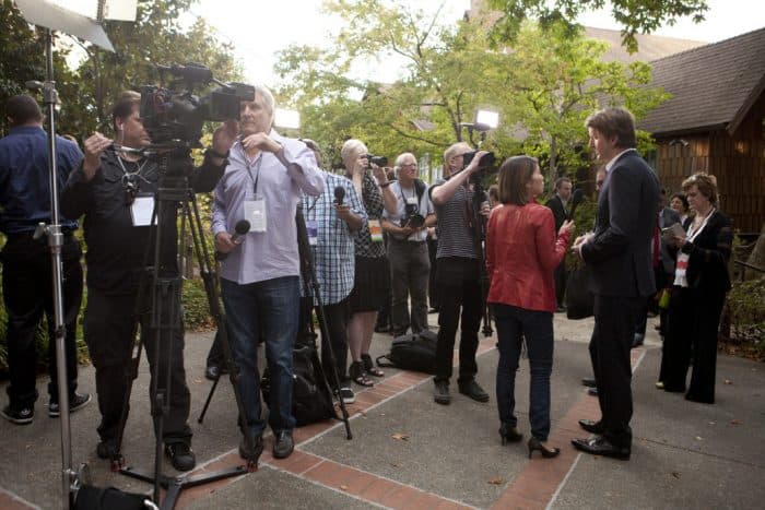 Opening night of MVFF 38 in 2015 with director Tom Hooper. Photo credit: MVFF/Tommy Lau.