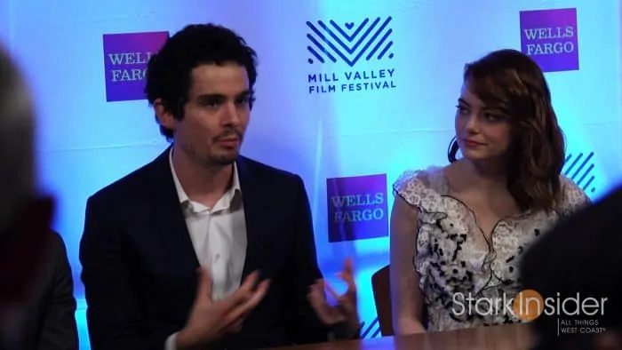 Damien Chazelle with Emma Stone - La La Land press conference