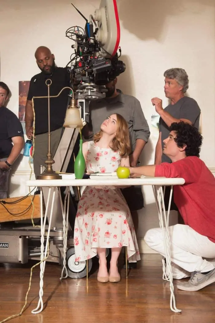 BTS La La Land with Emma Stone and director Damien Chazelle