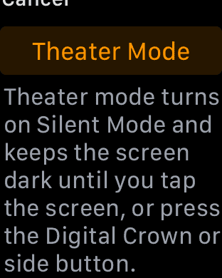 Apple Watch Theater Mode - watchOS 3.2