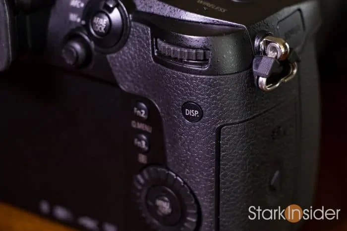 Panasonic GH5 DISP - display button