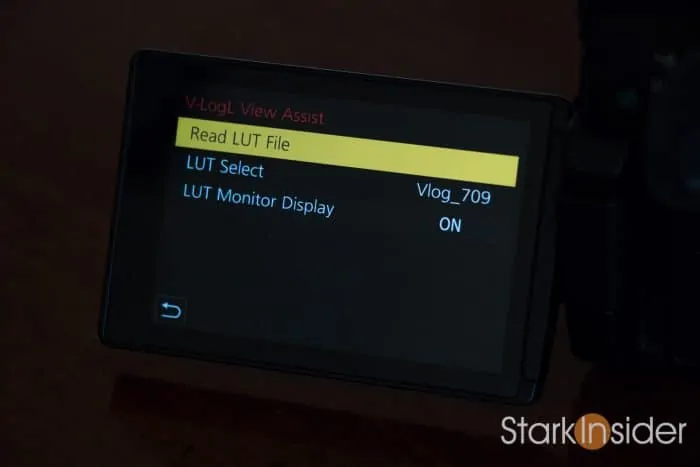 Lumix GH5 activate LUT Monitor Display with Vlog_709