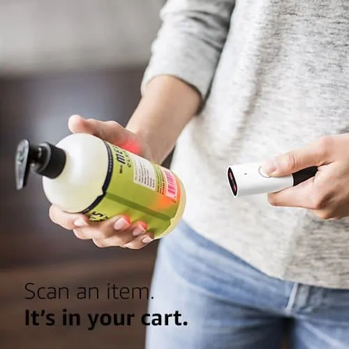 Amazon Wand - Scan an item. It's in your cart.