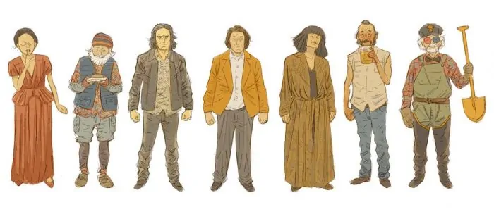 Twin Peaks characters cartoon return artwork