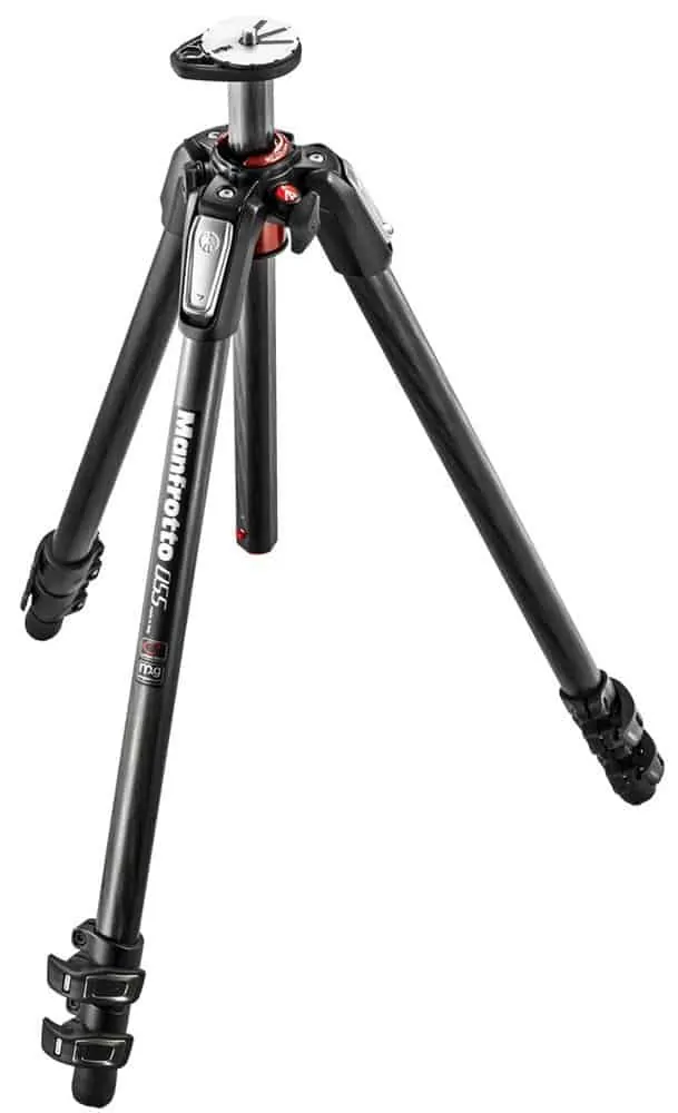 Manfrotto MT055CXPRO3 055 Carbon Fiber 3-Section Tripod with Horizontal Column (Black)