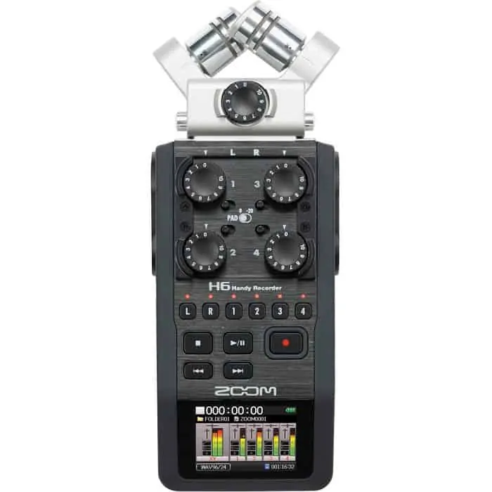 Zoom H6 Six-Track Portable Recorder with Interchangeable Microphone System