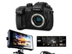 Panasonic GH5 bundle with Atomos Ninja Inferno monitor Panasonic Lumix DC-GH5 Mirrorless Camera Body, Black - Pro FilmMaker Kit - V-Log L Function Firmware Upgrade Kit, Atomos Ninja Inferno All-in-1 Monitor Recorder, HDMI to HDMI Cable, Atomos Power Kit