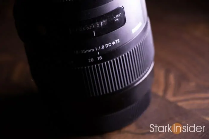 Sigma 18-35mm lens close-up