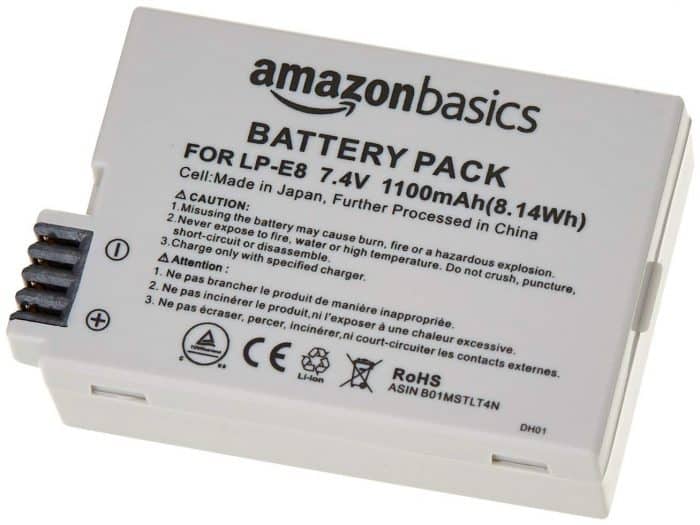 AmazonBasics Li-Ion Battery Canon Cameras (LP-E8)