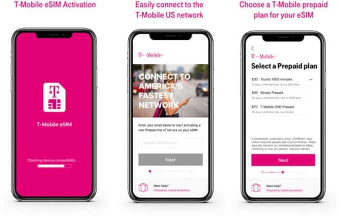 T-Mobile now offers support for eSIM on iPhone XS, XR