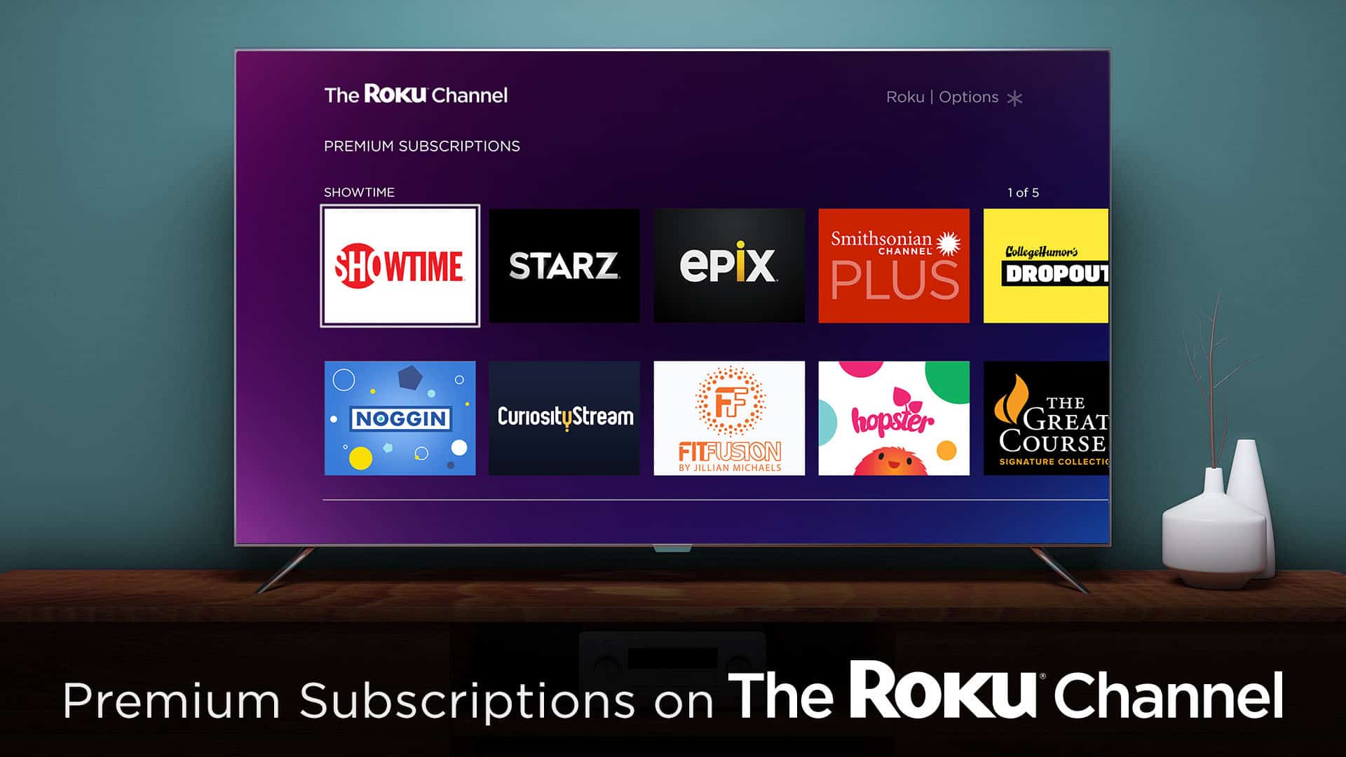 Roku adds Showtime, Starz premium channels to subscription lineup