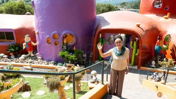 Florence Fang owner of Flintstone House, Hillsborough, California