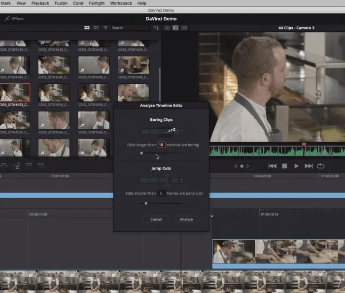 DaVinci Resolve - The Boring Detector - Video demo