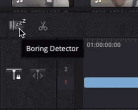 Boring Detector icon - DaVinci Resolve feature